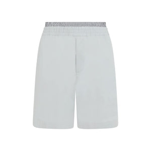 Quần Short Nam Màu Xám Bằng Cotton Bộ Sưu Tập SS24