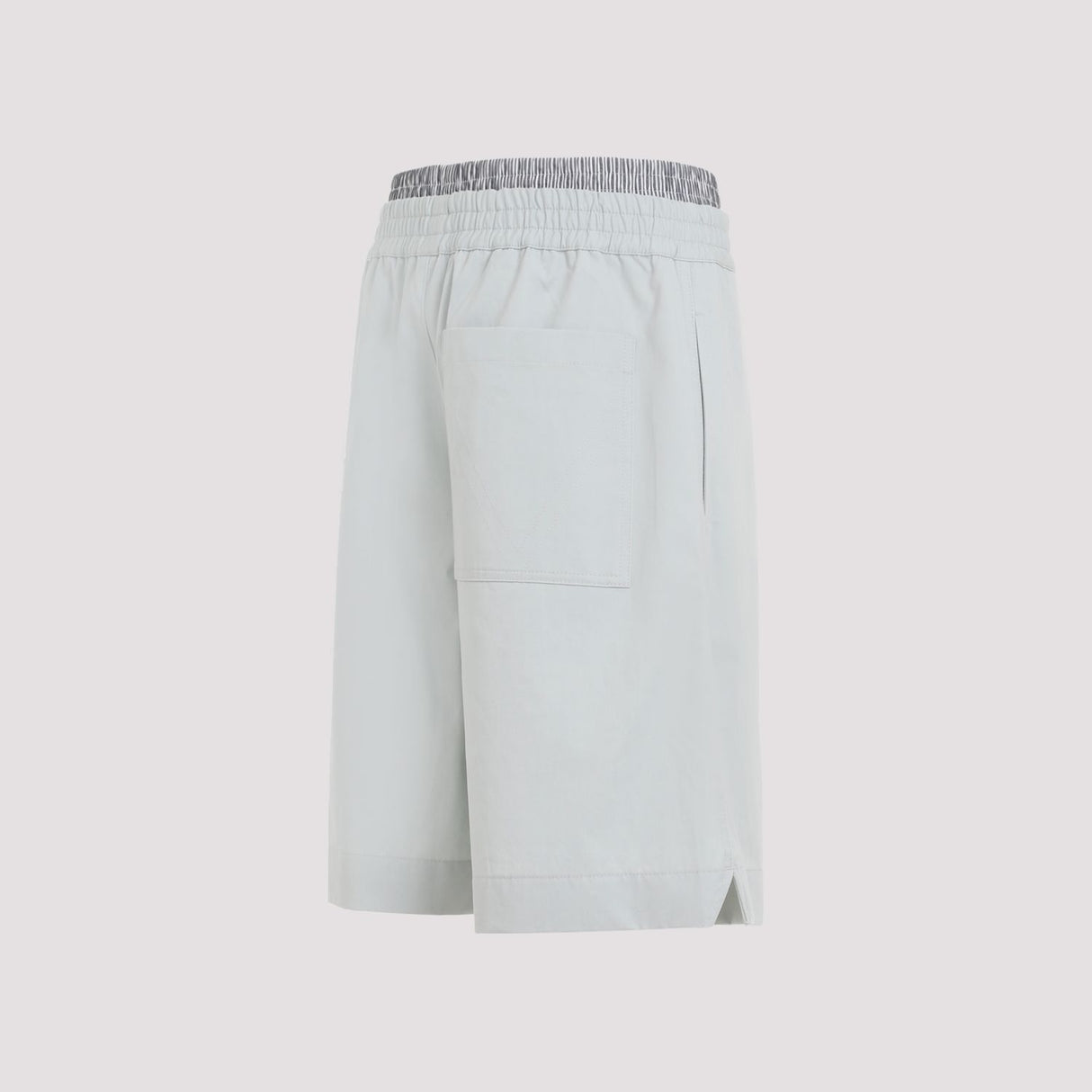 Quần shorts bermuda cotton màu xám cho nam SS24