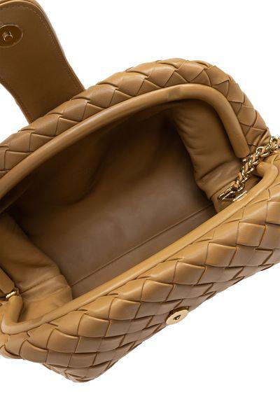 BOTTEGA VENETA Mini Woven Leather Clutch with Chain Strap