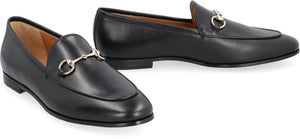 GUCCI Elegant Black Leather Loafers with Horsebit Detail