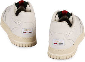 GUCCI Re-Web Low-Top Leather Sneakers