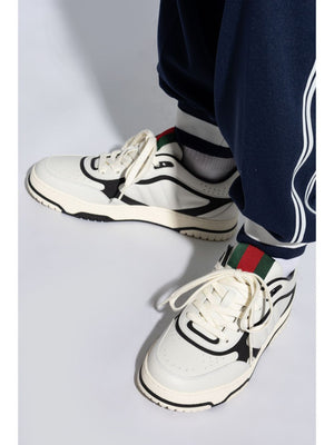 GUCCI Re-Web Colorblock Leather Sneakers