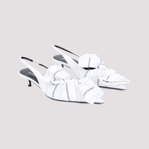 BALENCIAGA White Leather Slingback Pumps for Women - SS24 Collection