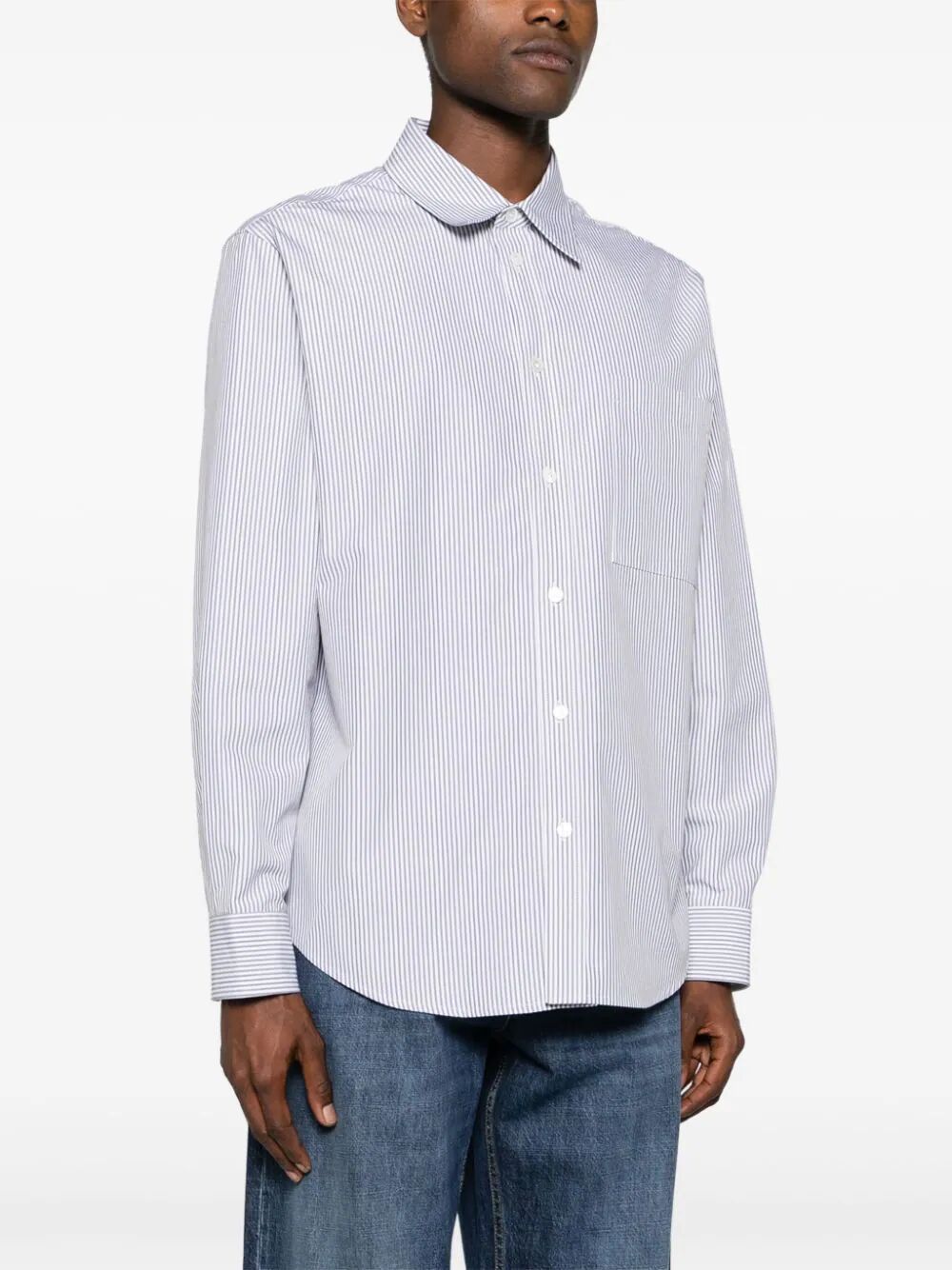 BOTTEGA VENETA Classic Striped Shirt for Men in Gray