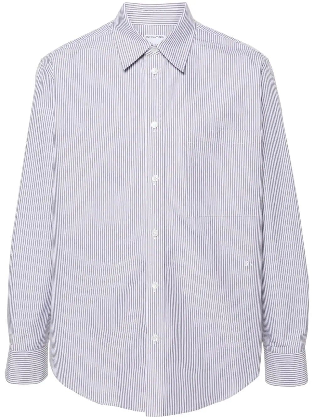 BOTTEGA VENETA Classic Striped Shirt for Men in Gray