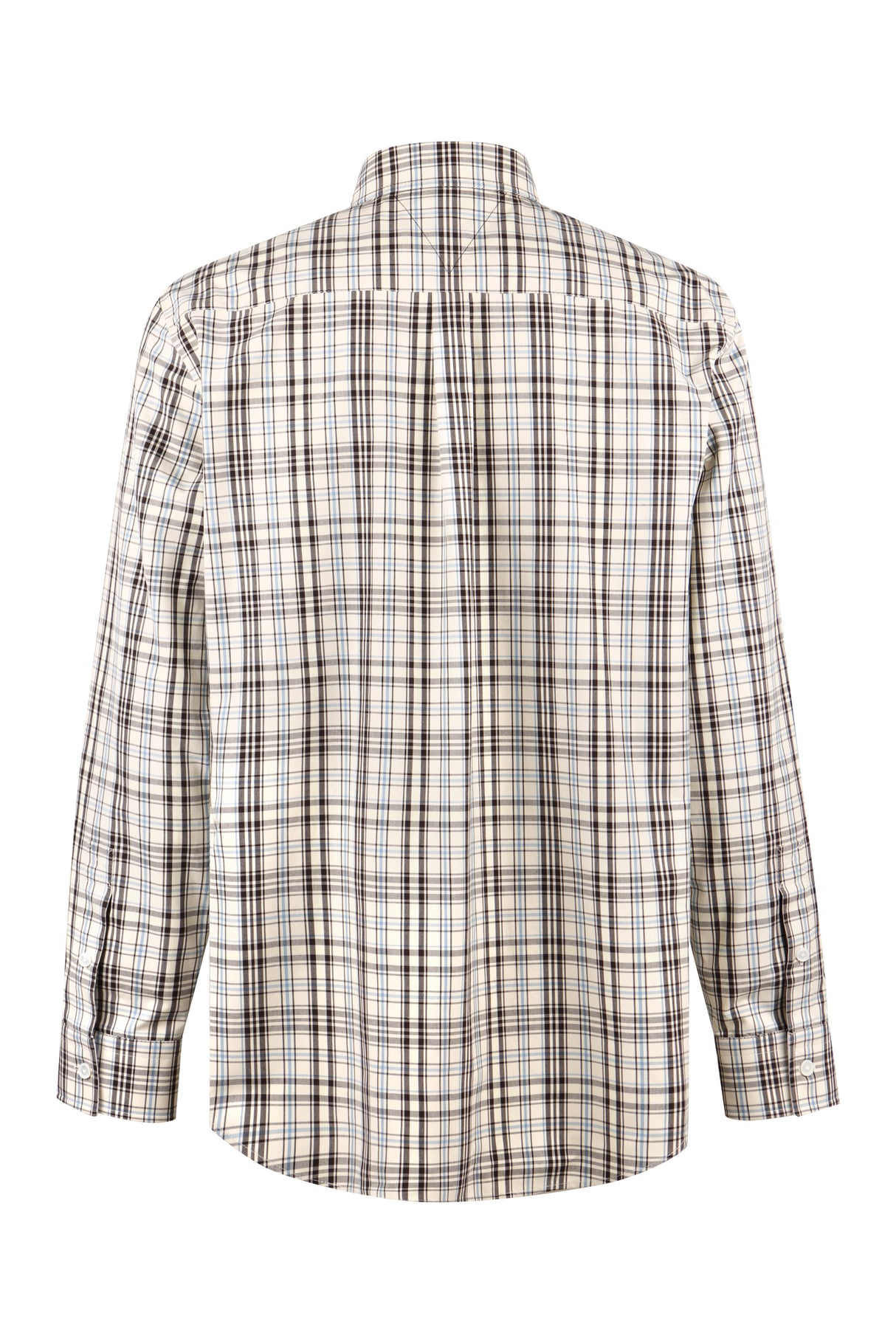 BOTTEGA VENETA Checkered Design Cotton Shirt for Men