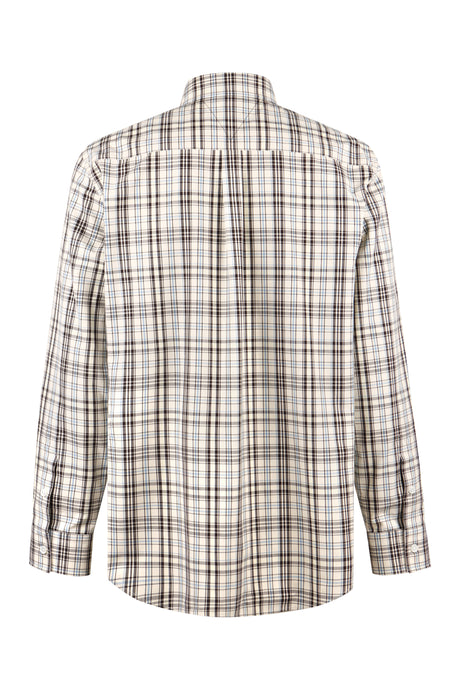 BOTTEGA VENETA Checkered Design Cotton Shirt for Men