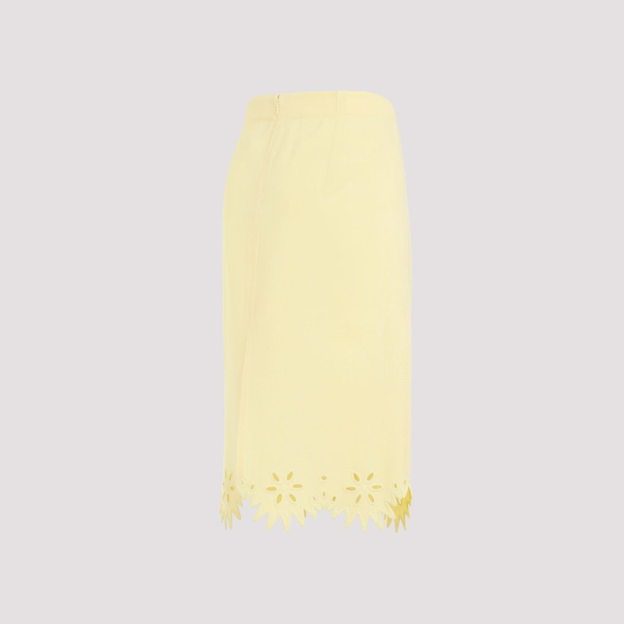 BOTTEGA VENETA Embroidered Viscose Skirt in Vibrant Yellow for Women