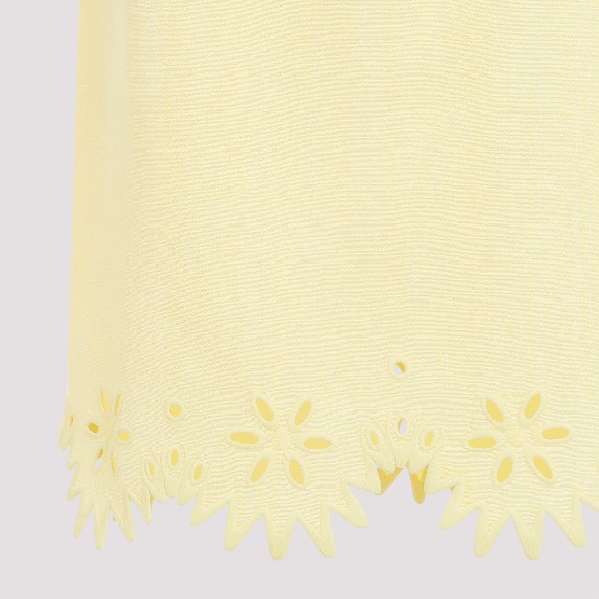 BOTTEGA VENETA Embroidered Viscose Skirt in Vibrant Yellow for Women