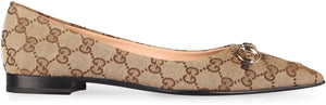 GUCCI Elegant Pointed Toe Ballet Flats with Horsebit Detail