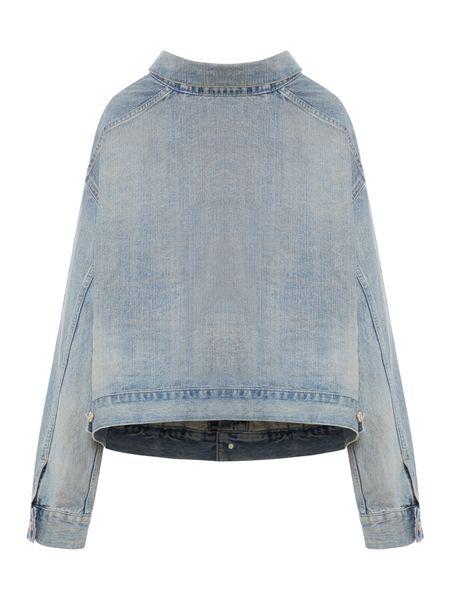 Blue Off-Shoulder Jacket for Women | مجموعة SS24