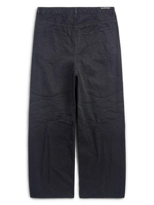 BALENCIAGA Black Baggy Trousers for Women - SS24 Collection