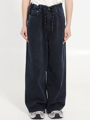 DARK BLUE COTTON DENIM BAGGY Jeans