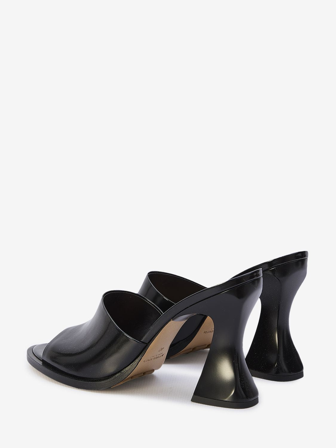 BOTTEGA VENETA Women's Black Calfskin Cha-Cha Flat with Sculpted Heel