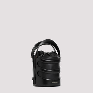 ALEXANDER MCQUEEN Stylish Black Leather Bucket Handbag for Women | SS24 Collection