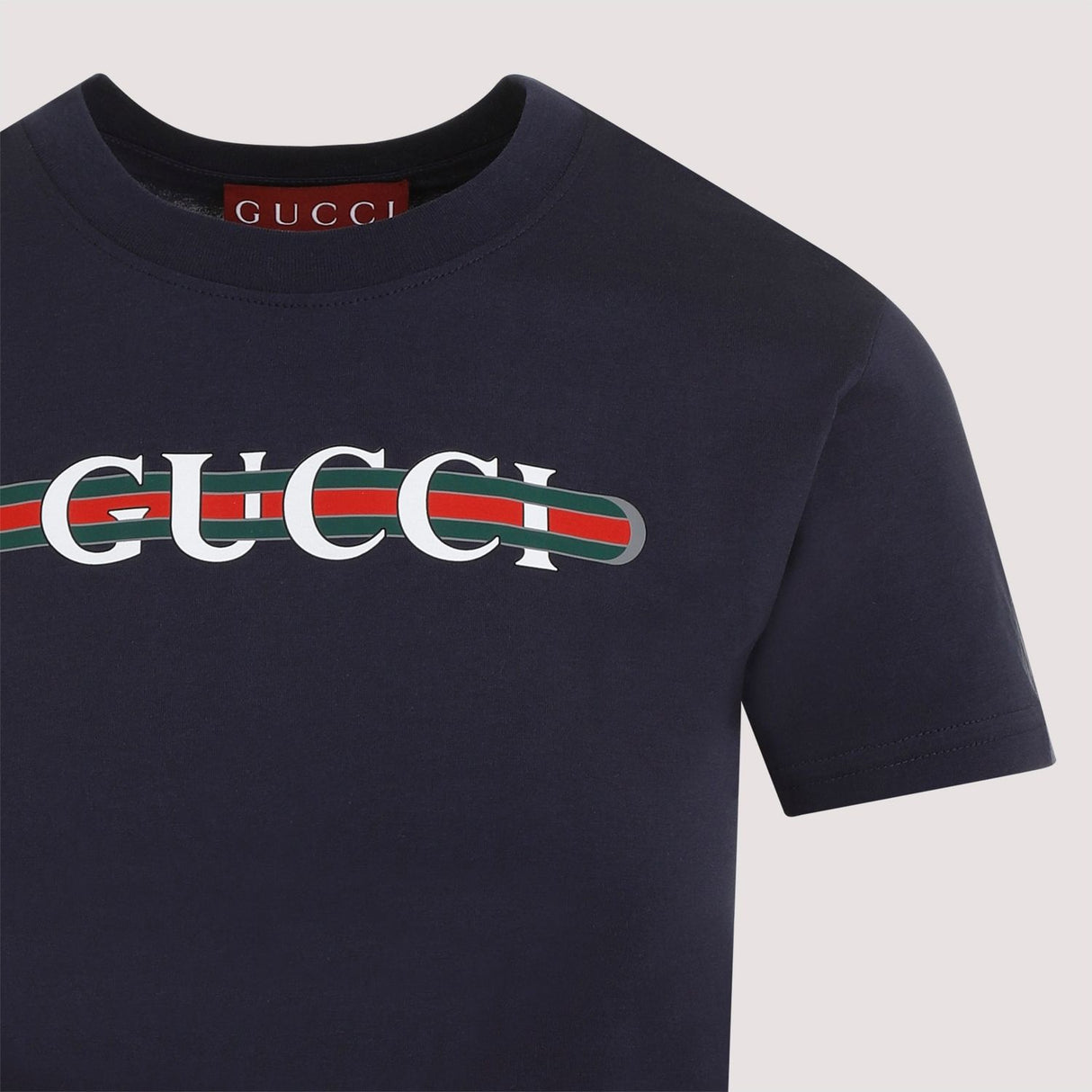 Áo Thun Nữ Cotton Trắng In Logo Gucci - Thu Đông 24