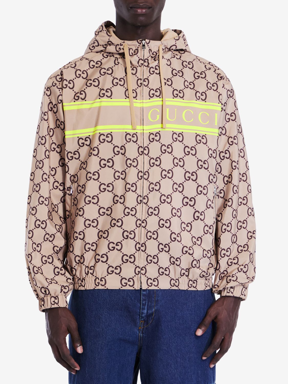 GUCCI Elegant Hooded Nylon Jacket