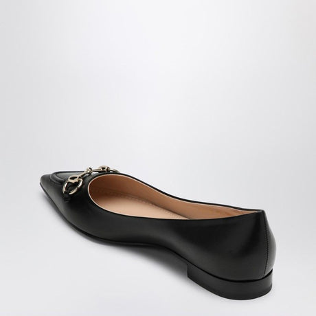 GUCCI Premium Leather Ballerina Flats with Elegant Horsebit Detail