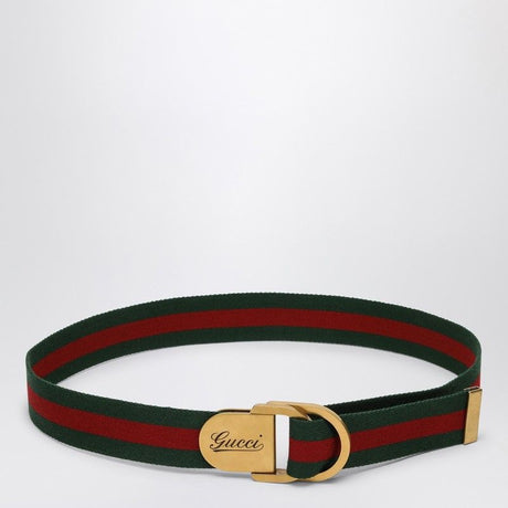 GUCCI Web Motif Belt with Logo Buckle