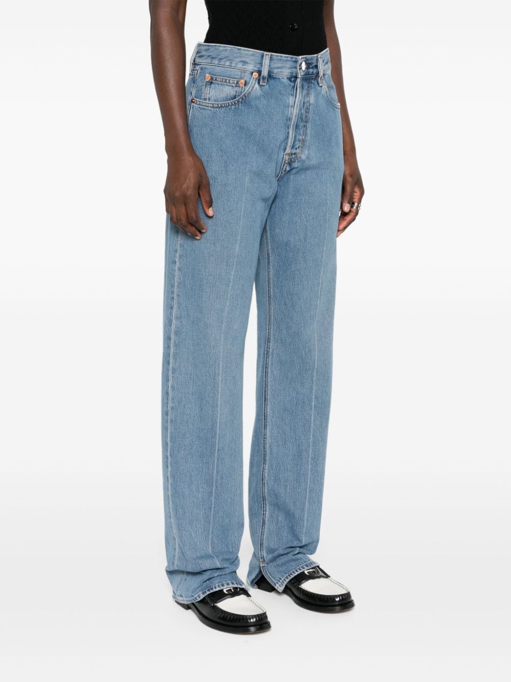 GUCCI Classic Straight Leg Jeans with Frayed Hem