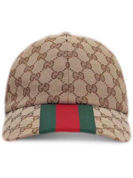 GUCCI Classic Canvas Baseball Cap with Signature Stripe