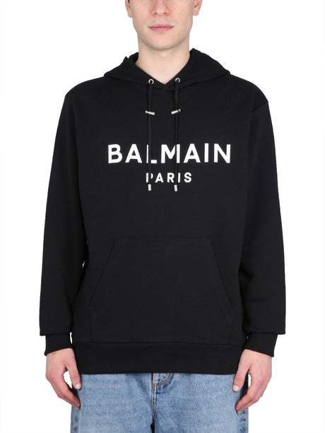 BALMAIN Men's Classic Hoodie with Drawstring