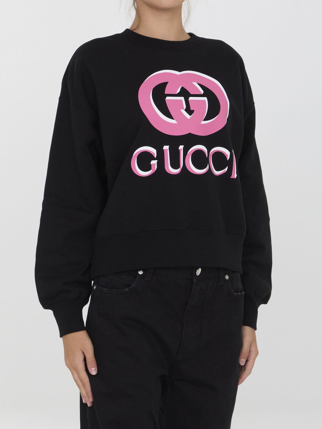 GUCCI Women's Crewneck Sweatshirt with Interlocking G Print