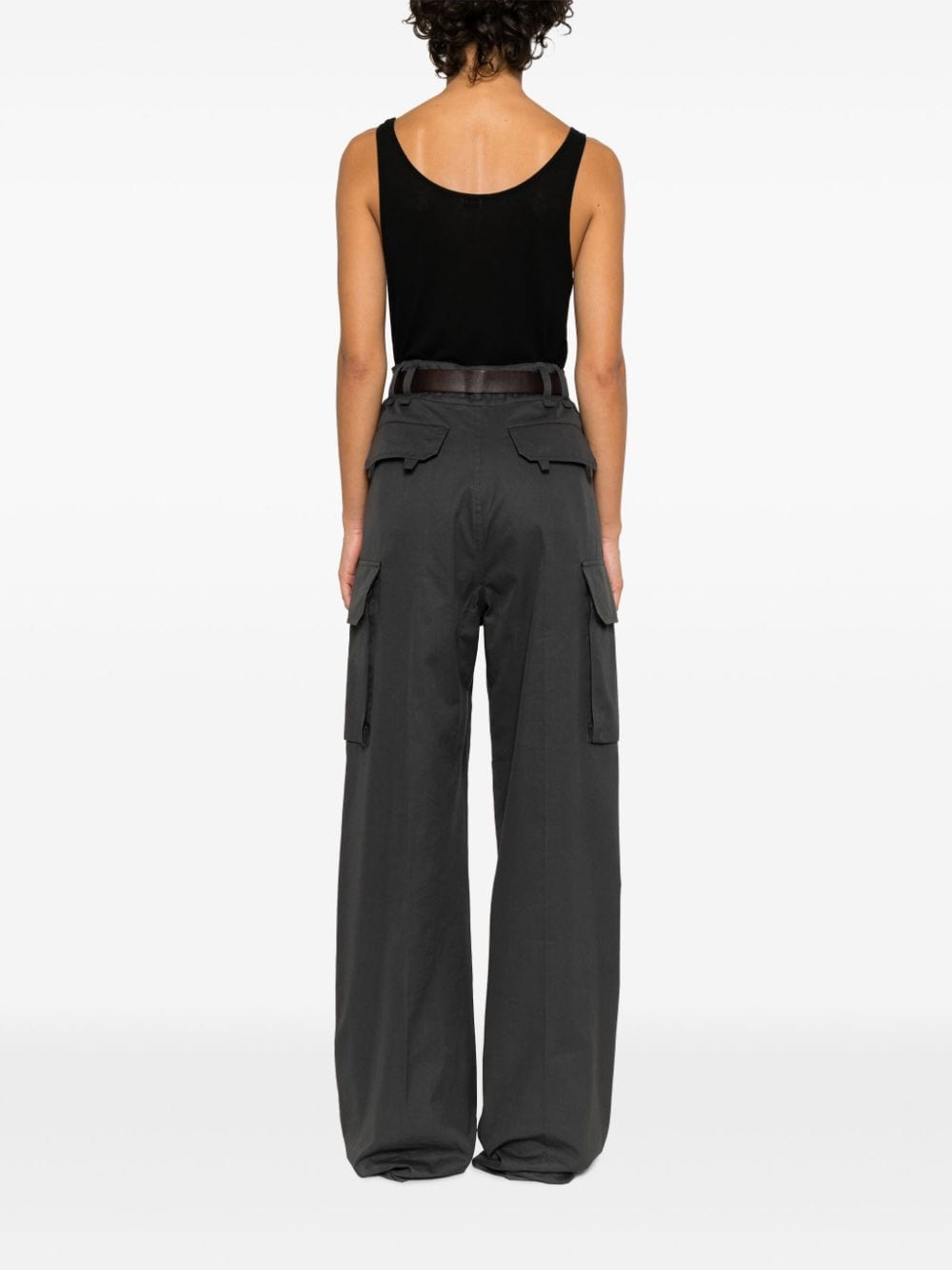 SAINT LAURENT 2024 Summer Grey Straight Pants for Women