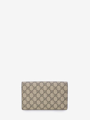 GUCCI Elegant Mini Chain Pouch with Leather Trims - 20x12.5x4 cm