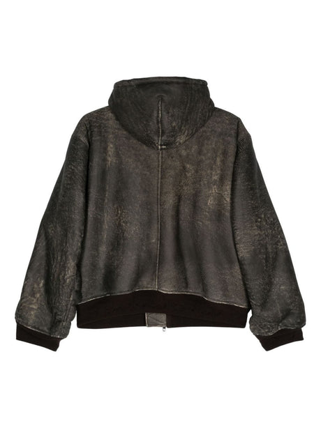 BALENCIAGA Distressed Effect Zip-Up Hoodie for Women