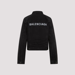 BALENCIAGA Chic Small Fit Black Cotton Jacket