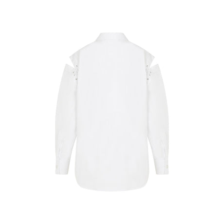 ALEXANDER MCQUEEN White Cotton Shirt for Women - SS24 Collection