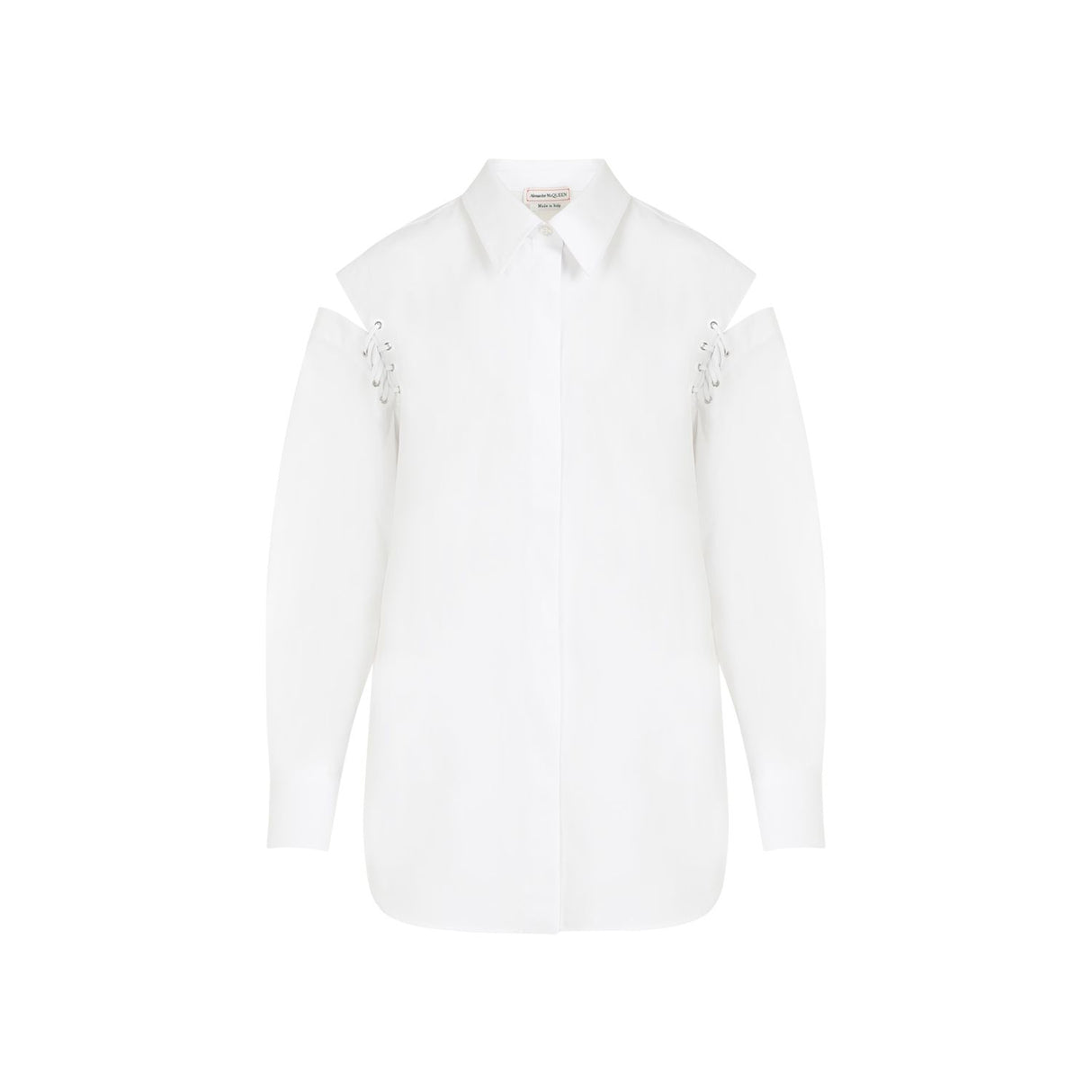 ALEXANDER MCQUEEN White Cotton Shirt for Women - SS24 Collection