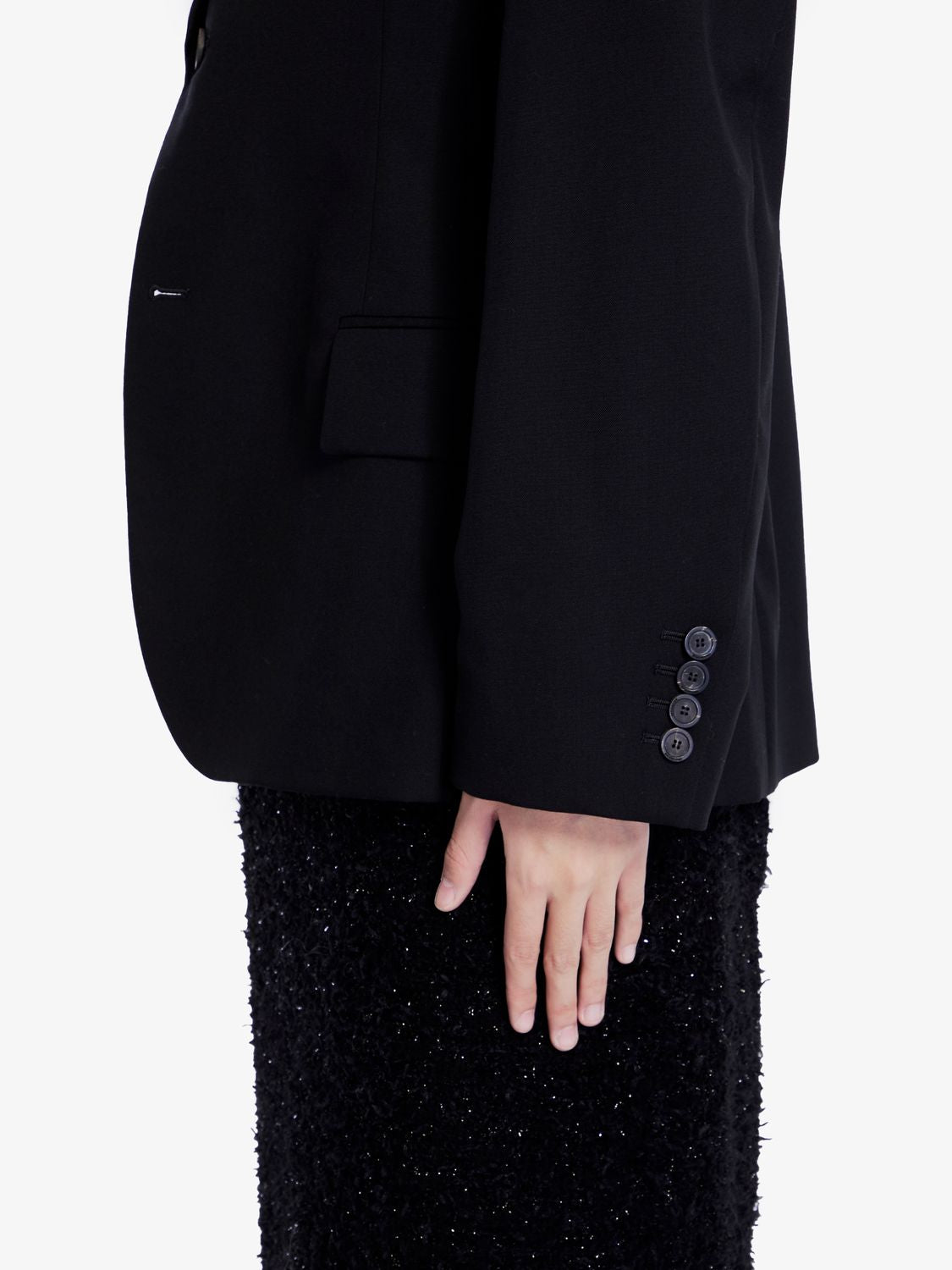 BALENCIAGA Elegant Peak Lapel Wool Jacket