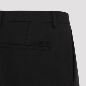 GUCCI Elegant Black Wool-Blend Trousers