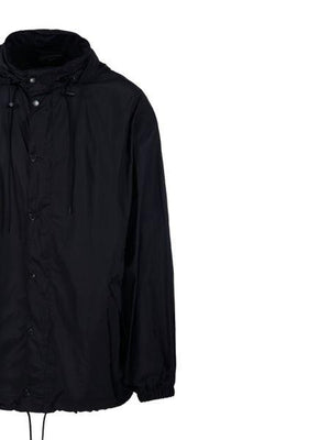 BALENCIAGA Sleek Black Short Windbreaker