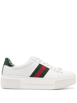 GUCCI Ace Leather Classic Stripe Sneakers