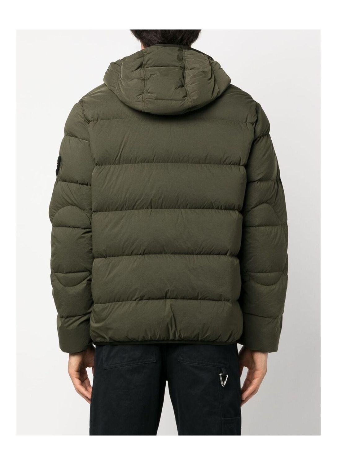 STONE ISLAND Olive Green Real Down Jacket for Women - FW23 Collection