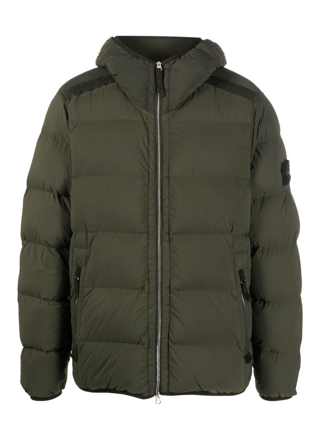 STONE ISLAND Olive Green Real Down Jacket for Women - FW23 Collection