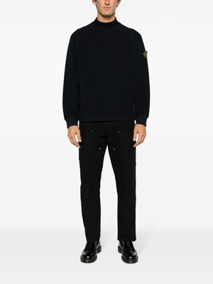 STONE ISLAND Men's Chalk-Coloured Cotton-Blend Sweater for FW23