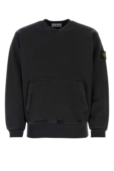 STONE ISLAND Sophisticated and Stylish Men's Cotton Sweatshirt with Iconic Logo Patch