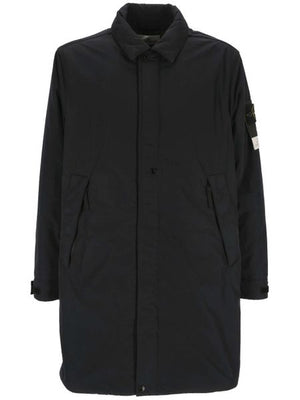 STONE ISLAND Men's Blue Technical Fabric Parka Jacket for the FW23 Season