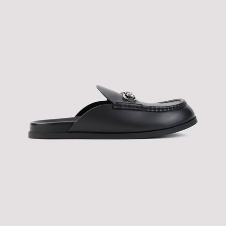 GUCCI Luxury Flat Black Leather Moccasins