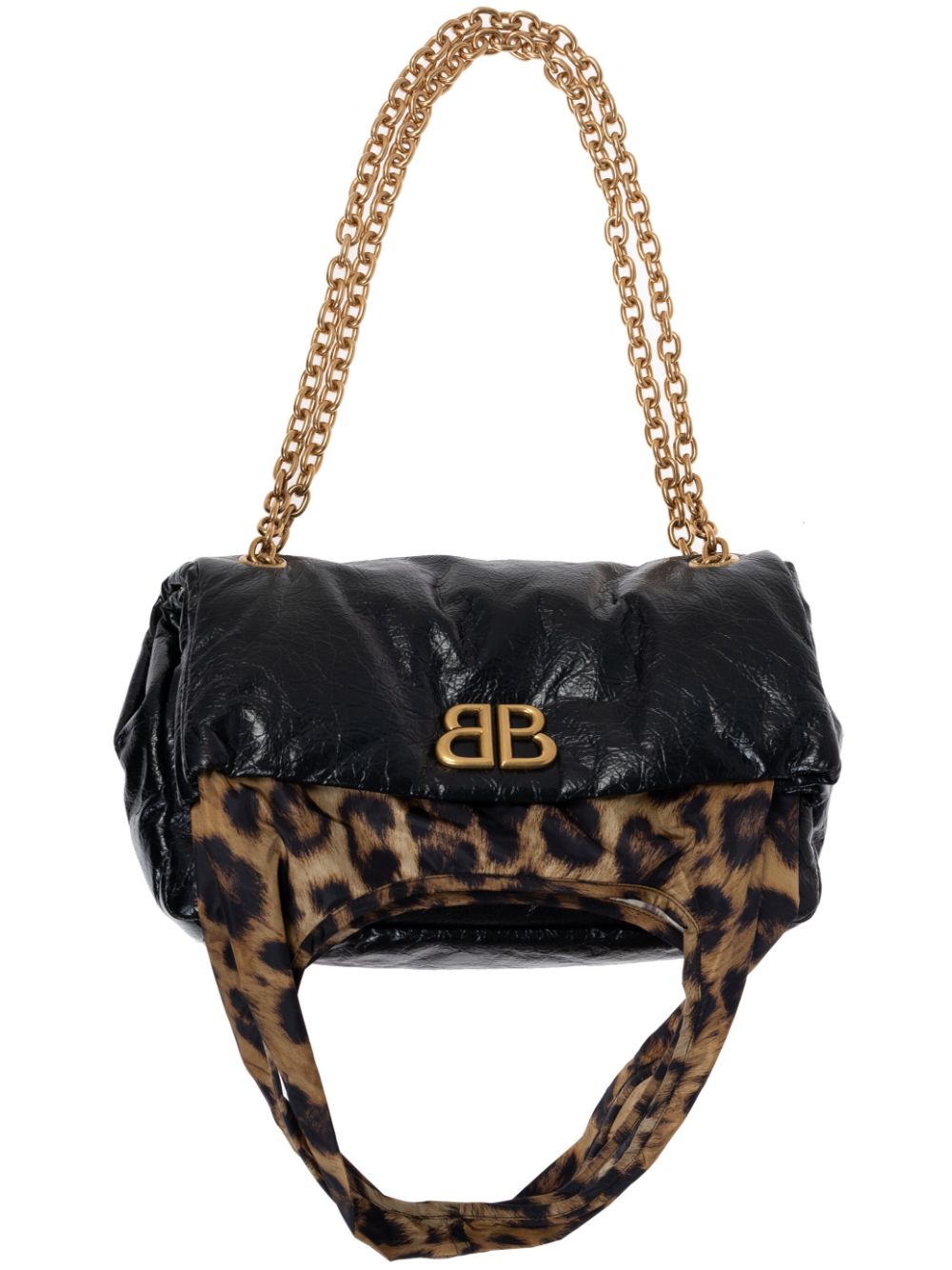 BALENCIAGA Large Luxe Cheetah Print Tote Handbag