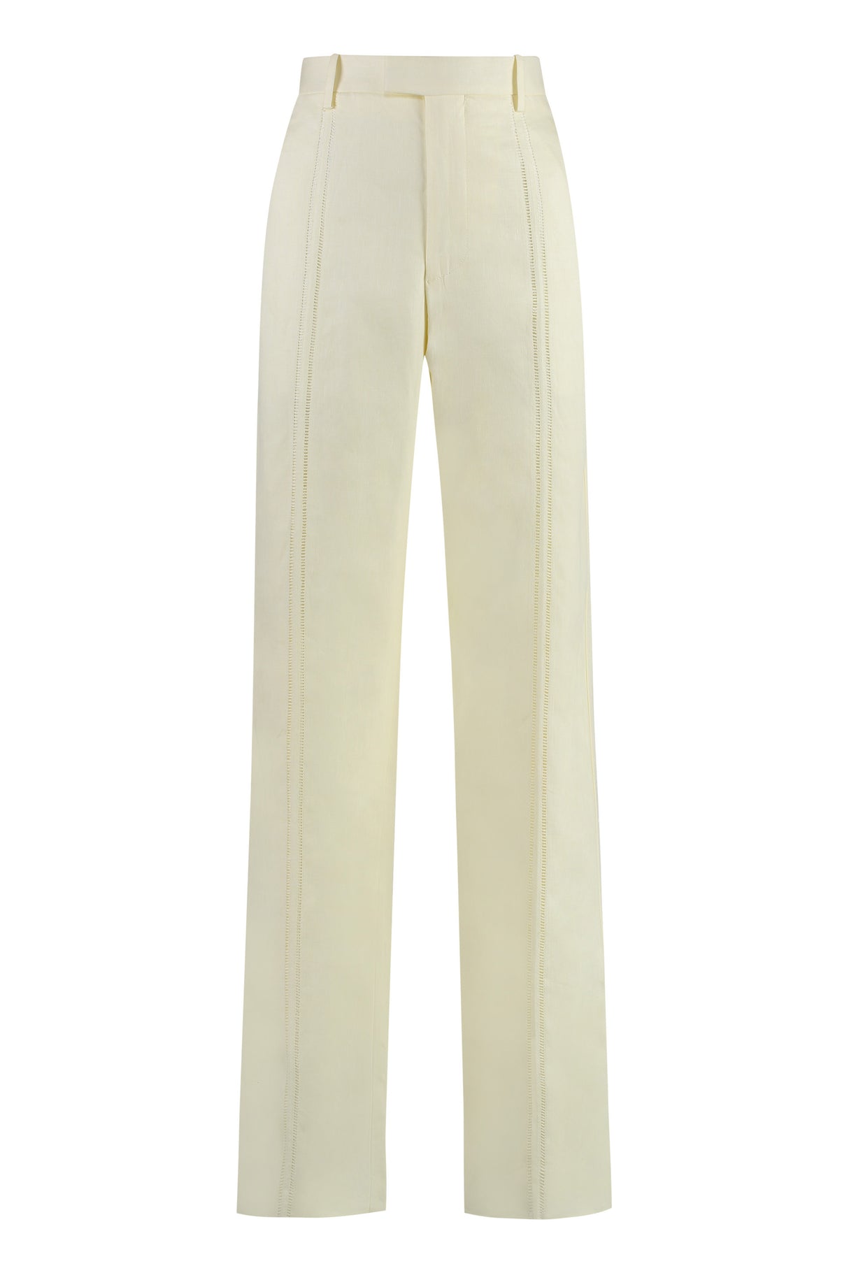 BOTTEGA VENETA Luxe Linen Trousers in Sunny Yellow - SS24