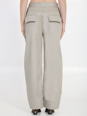 BOTTEGA VENETA Women's Tan Sailor Pants in Regular Fit, Size 38 (IT 38) for SS24 Collection