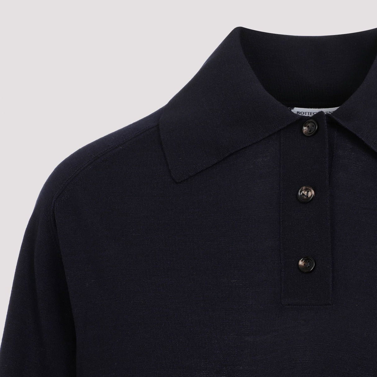 BOTTEGA VENETA Elegant Long Sleeve Wool Polo