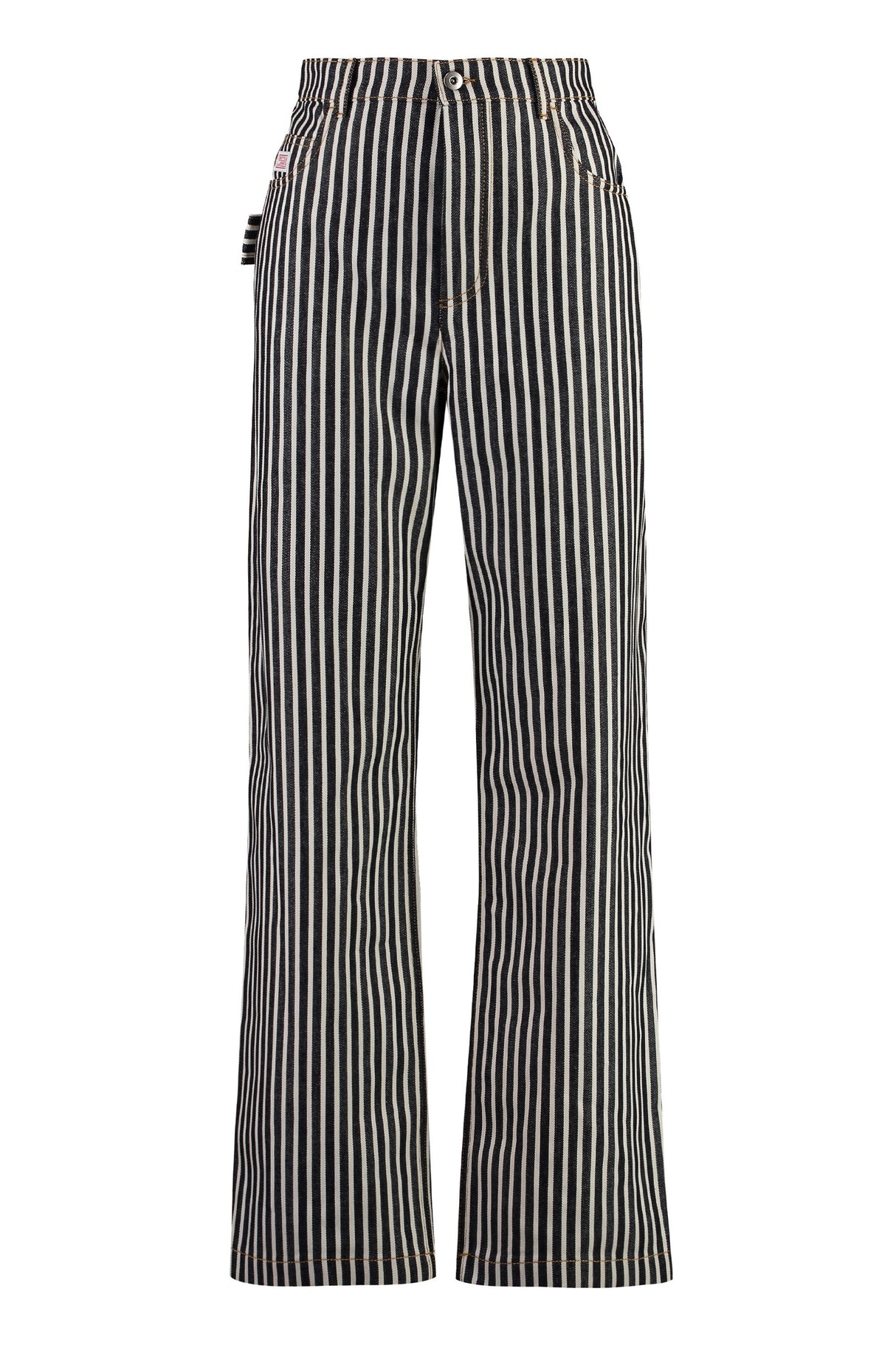 BOTTEGA VENETA Striped 5-Pocket Straight-Leg Jeans