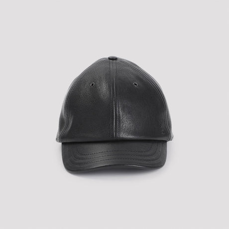 SAINT LAURENT Luxurious Black Leather Cap for Women