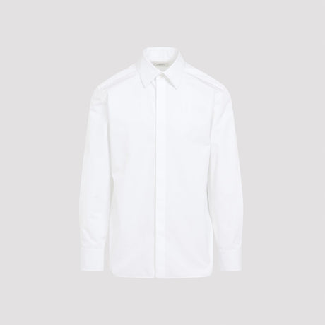 SAINT LAURENT Luxury Pure Cotton Men's Shirt - FW24 White Collection